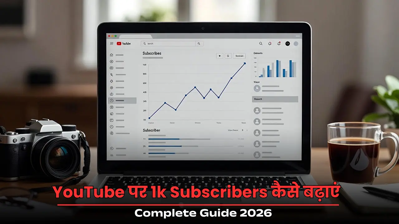 YouTube पर 1k Subscribers कैसे बढ़ाएं – Complete Guide 2026